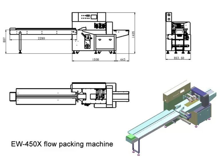 Down-paper-flow-packing-machine